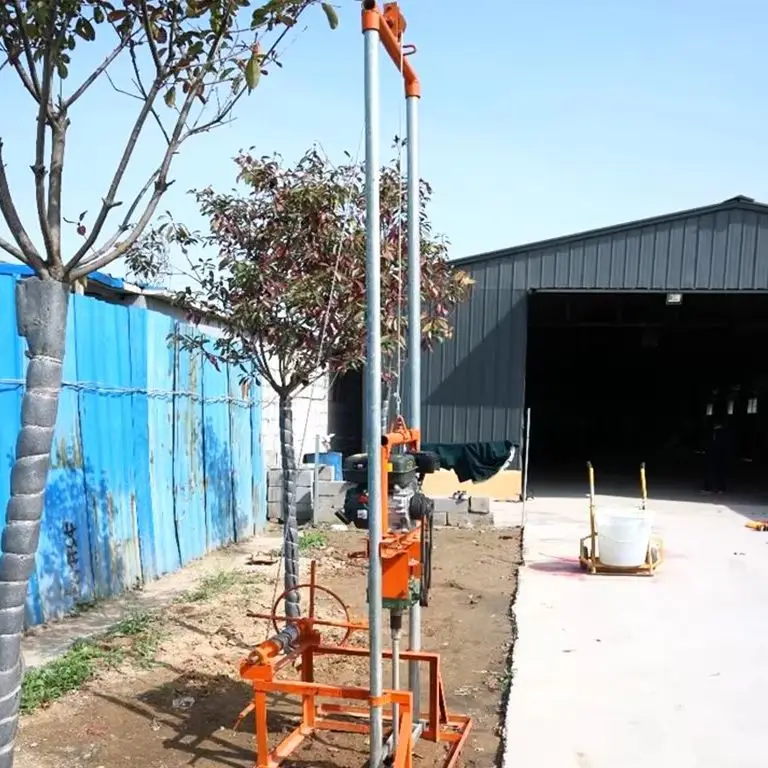 

Customized 80m Depth Small Water Well Drilling Rig Petrol Mini Lightweight Portable Manual Drilling Machine Hot Sale