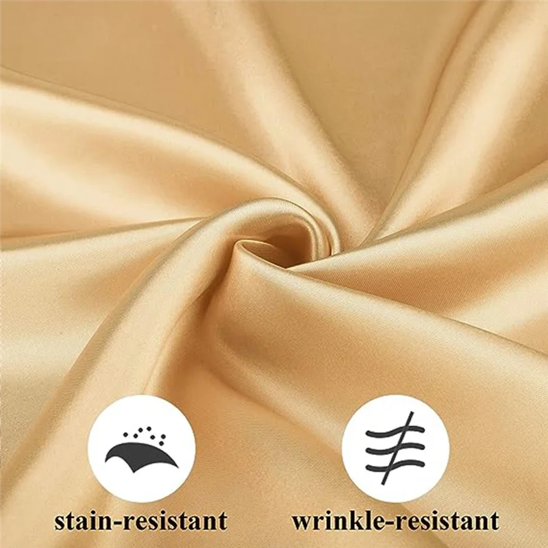 24 Pcs Satin Napkin Square Dinner Napkins Party Napkin Soft Table Napkins for Romantic Party Dinner Decoration Gold