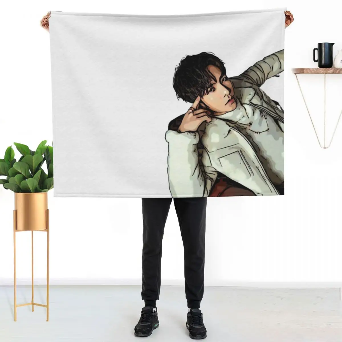 

Anson Lo Throw Blanket Multi Purpose Soft Warm Blanket for Home Travel