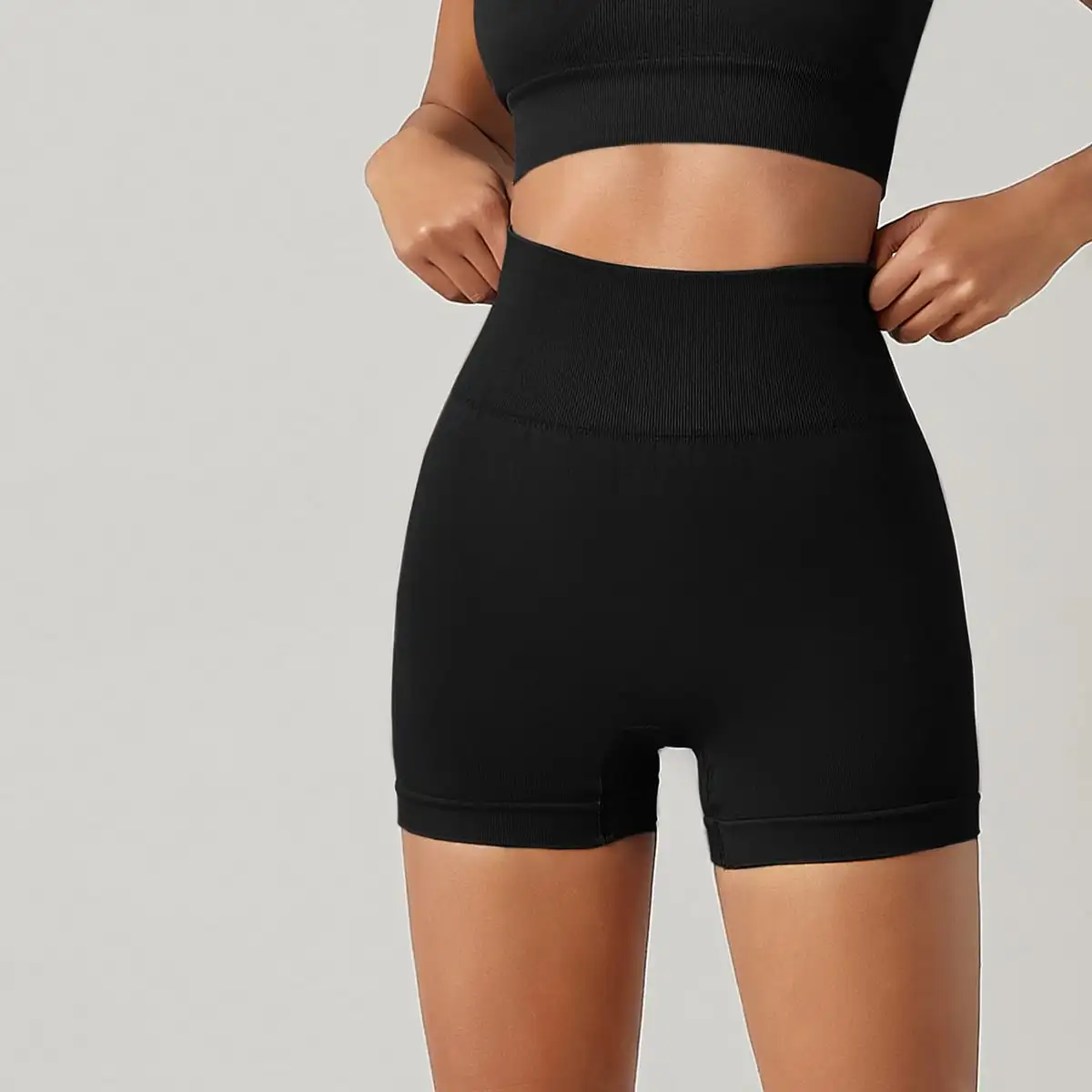 Nowe spodenki fitness Damskie obcisłe spodnie rowerowe do jogi Oddychające spodnie sportowe Wysoka talia Bez nieziemnych linii