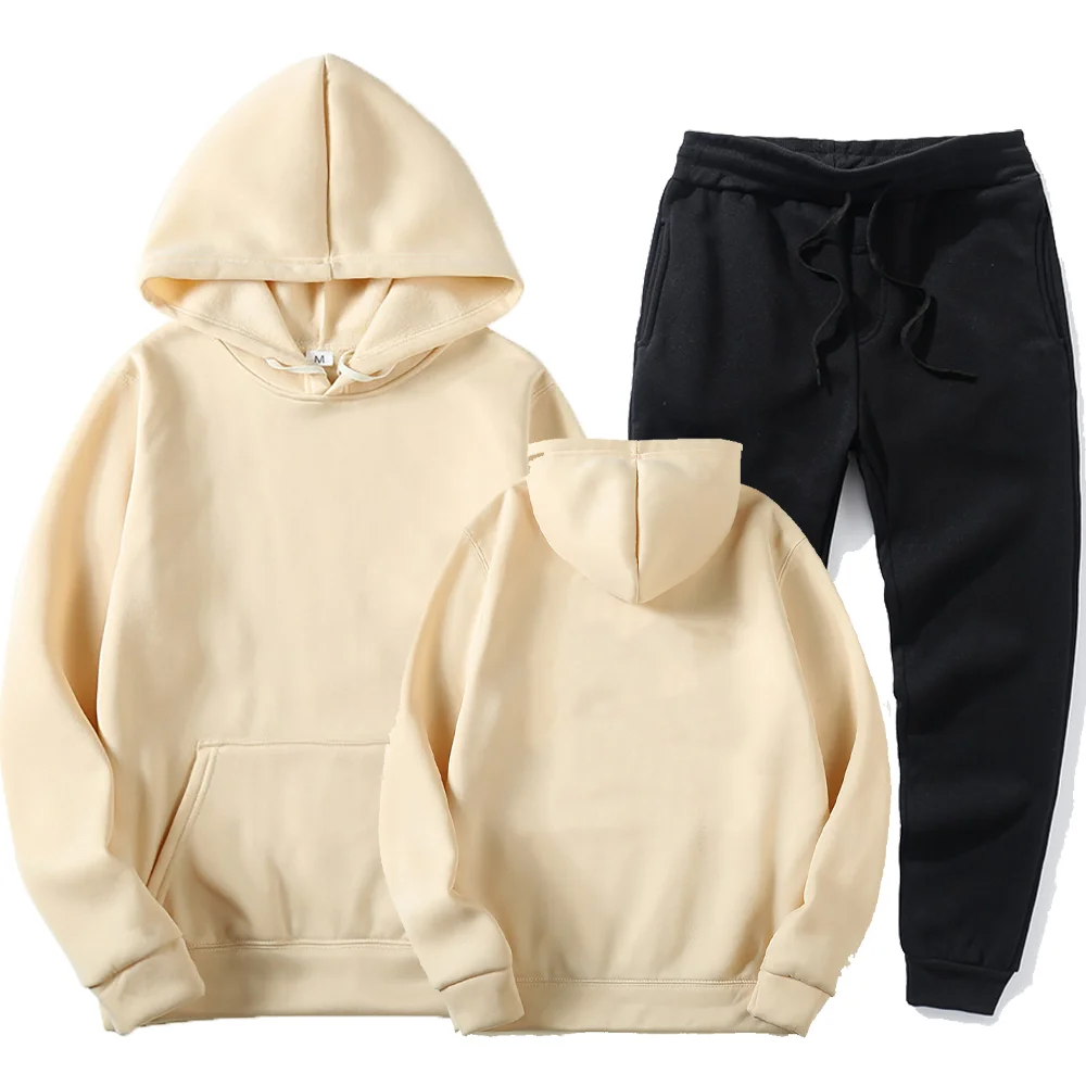 2024 Autumn And Winter Fashion Brand Men Tracksuit New Men's Hoodies + Sweatpants Two Piece Suit Hooded Casual Sets Male Clothes