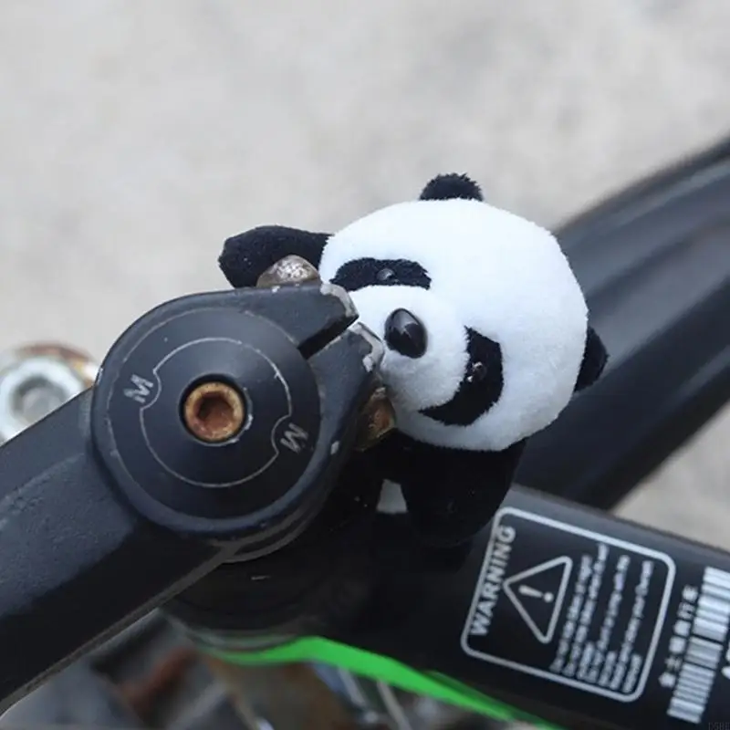 

D5BE Fun Cycling Companion Panda Handlebars Decoration Panda Bike Handle Attachments Suitable for Various Vehicle Type