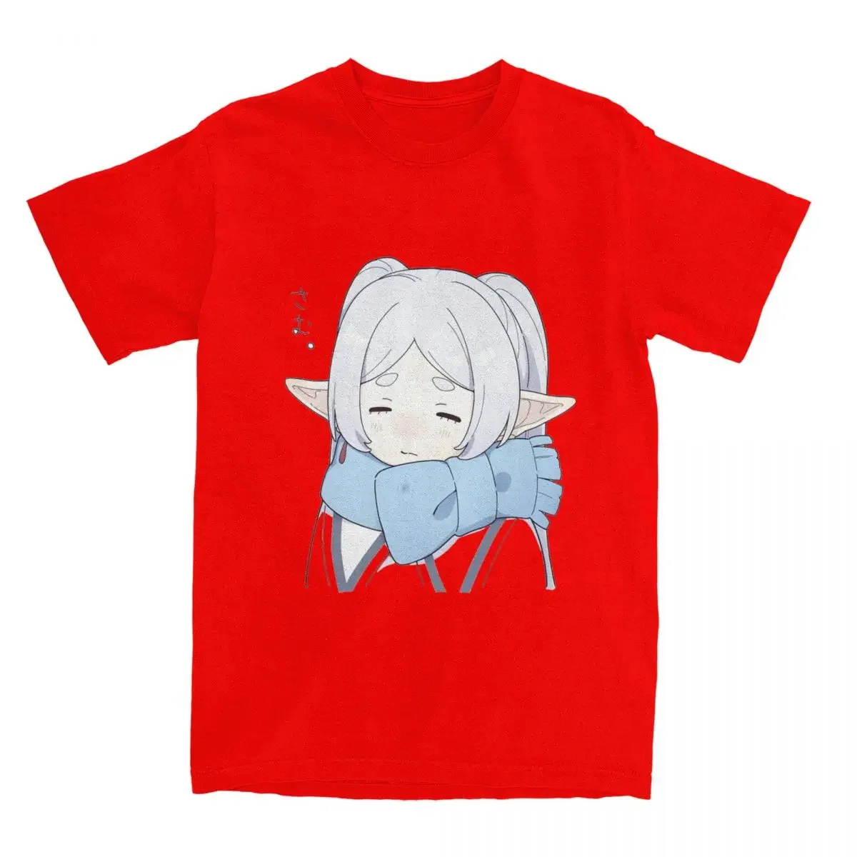 Camisetas casuais Frieren Serie Anime masculinas e femininas de manga curta com gola redonda e verão