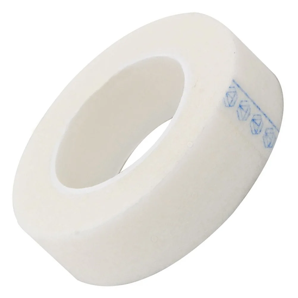 3 rotoli di nastro di estensione ciglia non tessuto bianco 1,3 cm di larghezza 4,5 cm di diametro per pelle sensibile isolamento ciglia occhio di grado medico