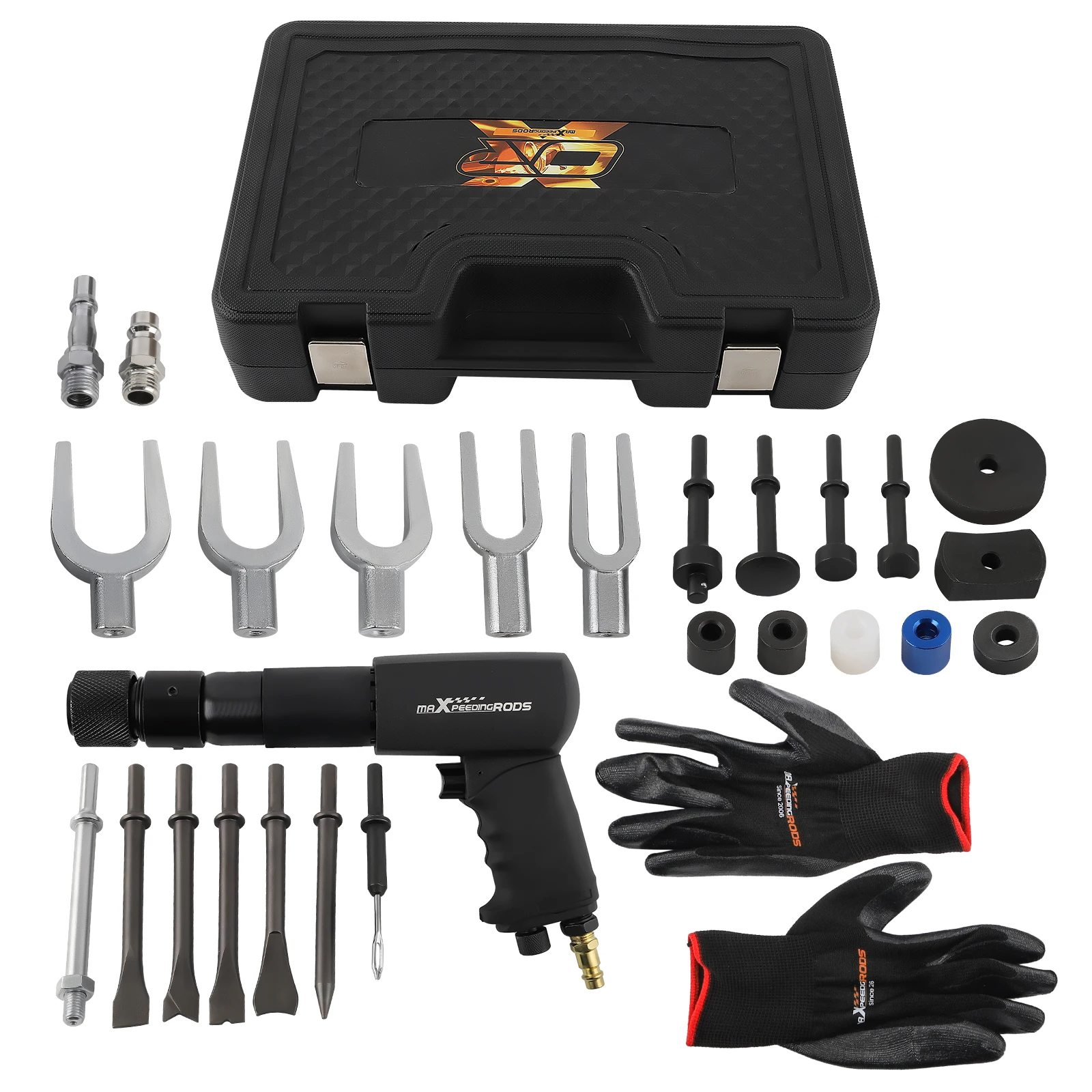 

Набор пневматических молотков для тяжелых работ, комплект для снятия тормозных дисков, профессиональный класс, 2100 уд/мин