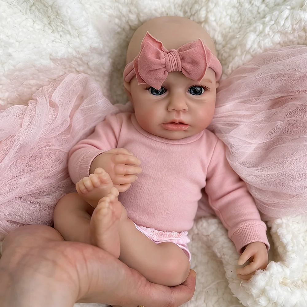 

12-дюймовая полностью силиконовая мини-кукла реборн, реалистичная, с открытым ртом, для фиксации соски и мягкого тела для начинающих детей