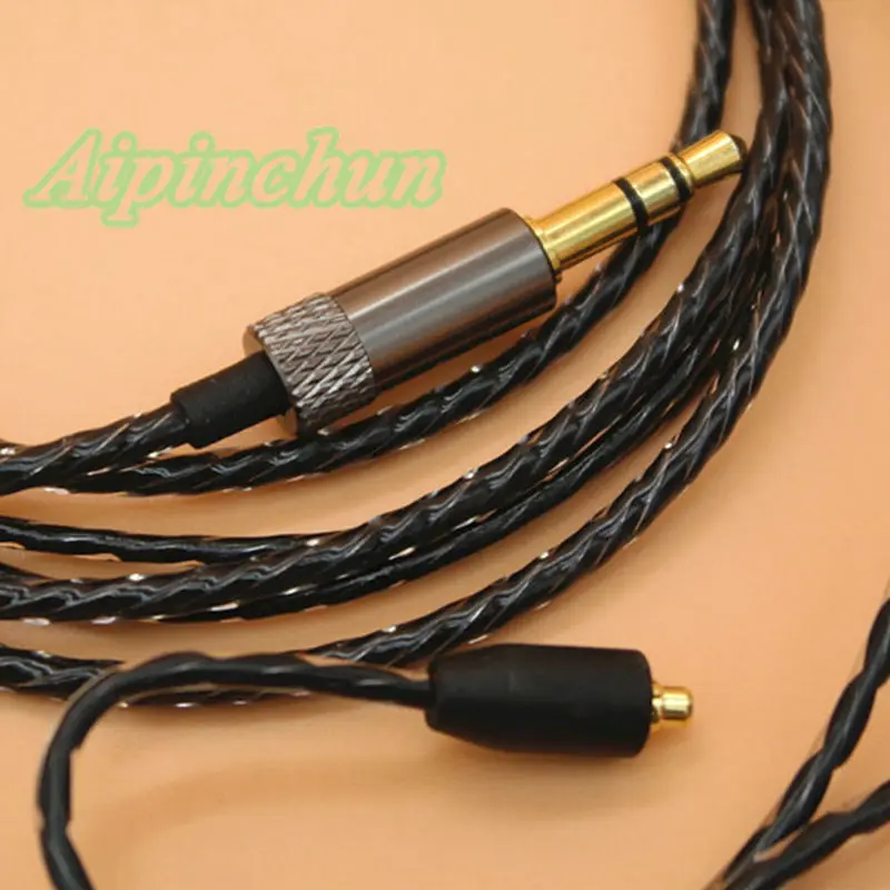 Cabo de fones de ouvido Aipinchun MMCX para Shure SE215 SE535 SE846 SE425 SE315 para Westone W60 W50 W40 UE900 T100 XBA-Z5 XBA-A3 um pro
