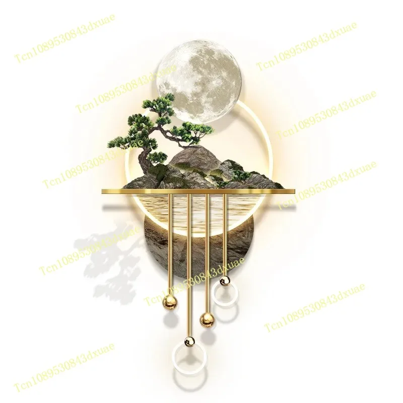3D Stereo Porch Landscape Light Emitting Diode Light Painting Art Wall Home Decoration Luxury Luminous Wall Lighting Painting