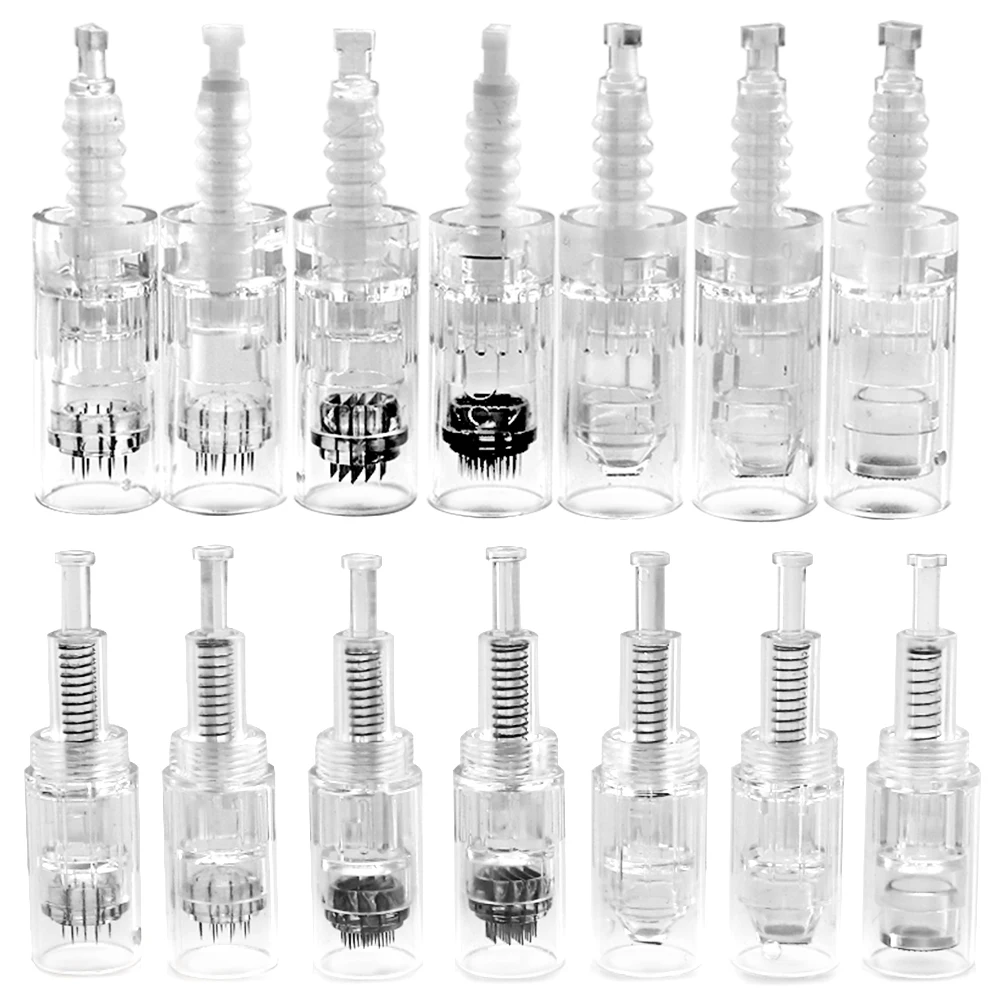 100-50-20-10pcs-mts-micro-derma-microneedling-dr-imp-pen-micro-needles-cartridges-screw-bayonet-9-12-36-42-pin-nano-needle