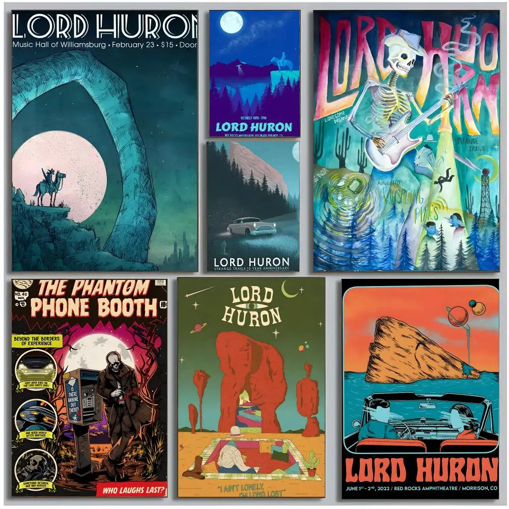 Folk Band L-Lord Huron Poster Modern Wall Art Bedroom Living Room Print Unframed