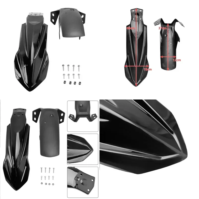 Black High Front Mudguard Fairing for Tenere 700 2019-2024
