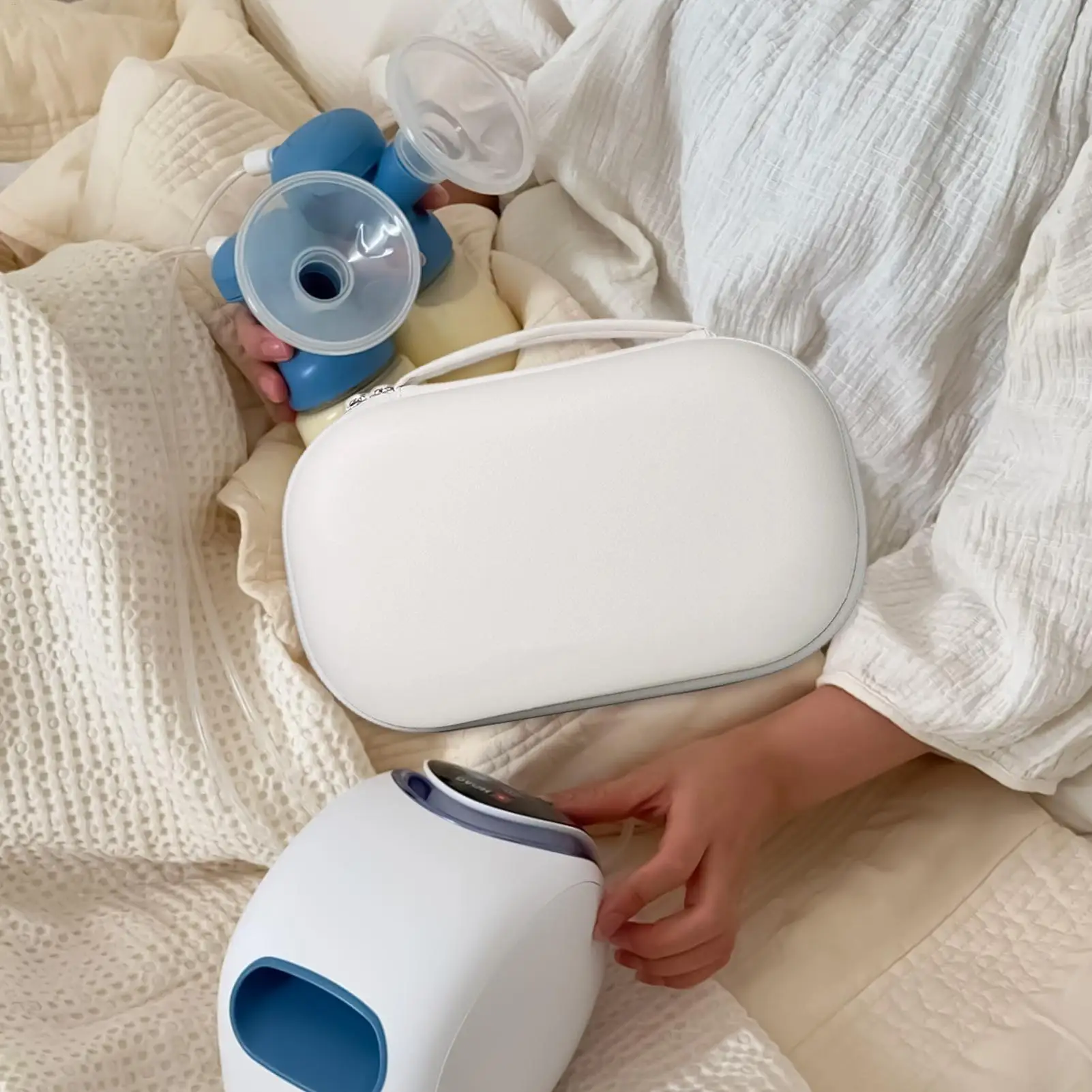 Breast Pump Storage Bag Elastic Strap Storage Case Breast Pump Case For Mom Kids Breastfeeding Commute Travel Daily Home Indoor