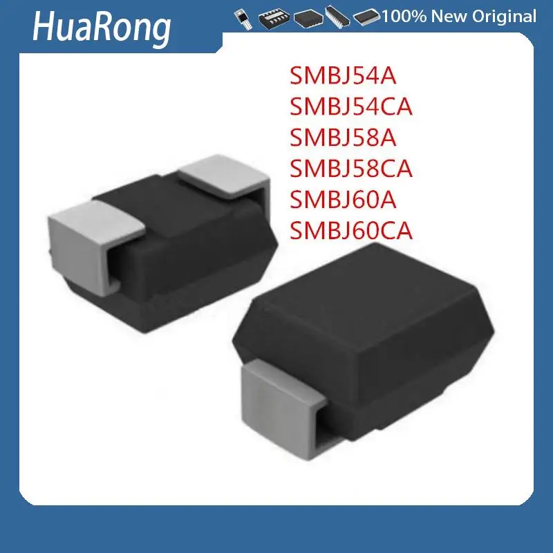

100PCS/LOT SMBJ54A SMBJ54CA SMBJ58A SMBJ58CA SMBJ60A SMBJ60CA 54V 58V 60V 600W DO214AA