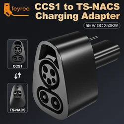 feyree CCS1 to TS-NACS Adapter for Tesla Model 3,Y, S and X - NACS Owners Only - Fast Charge NACS with CCS1 Chargers CCS1 Combo