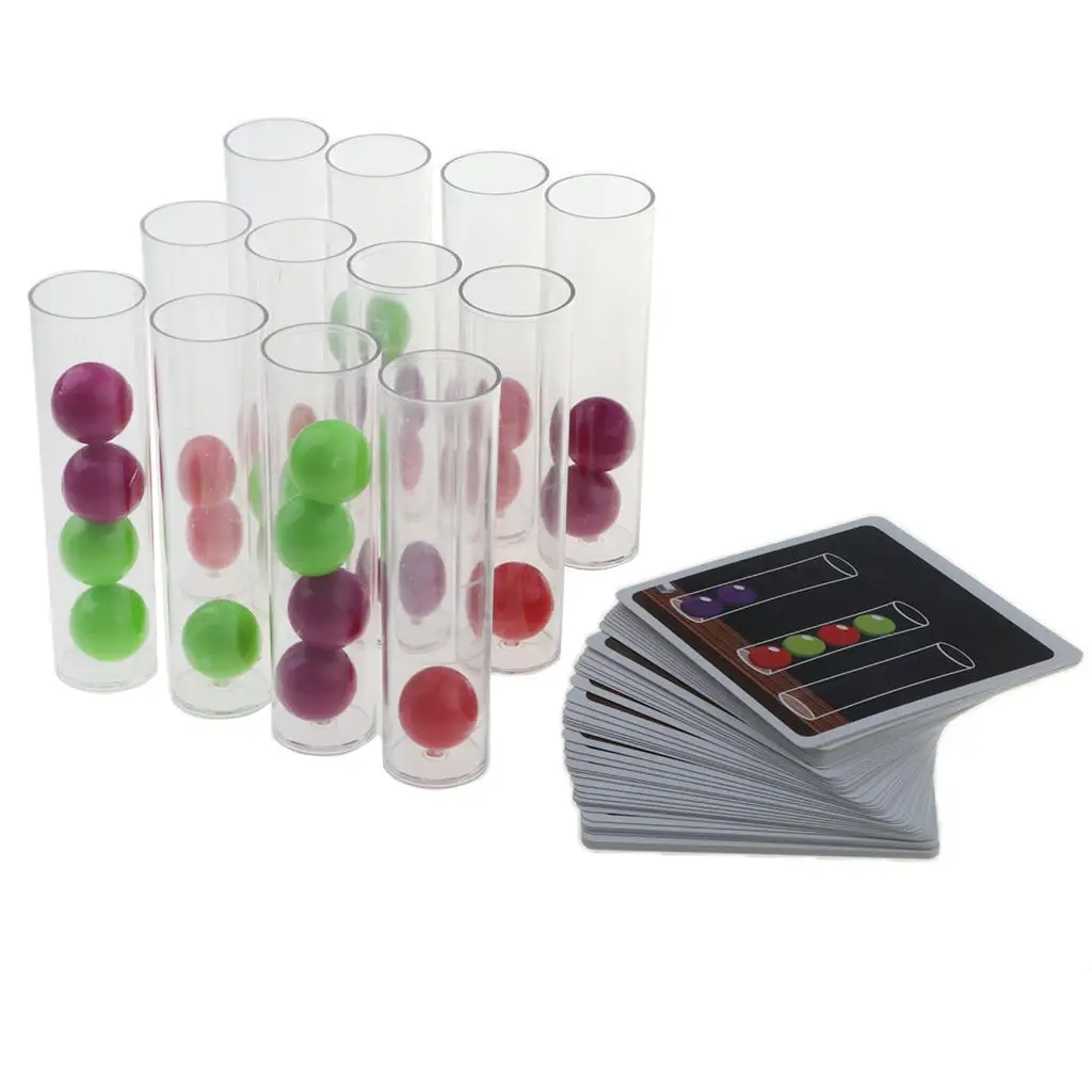 Kids Educational Toy Tubes and Balls Puzzle Children Board Game Brain Teaser Games for Children Table