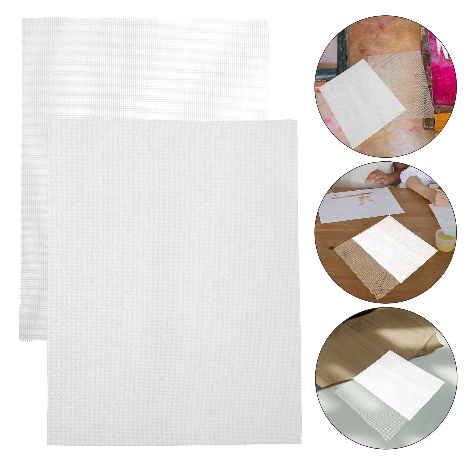 

10 Sets Floral Paper DIY Materials Flowers Making Frames Mold Deckle Craft Sheets Replacement Mesh Cloth Screen