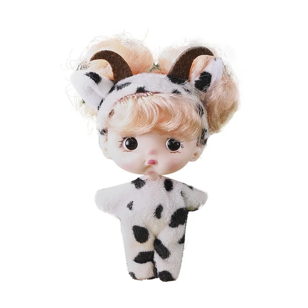 Cute Smile Baby Series Rebirth Doll Animal Pattern Clothes 8 Inch Doll Princess Cute Children's Toy Mini Doll for Kids Girls