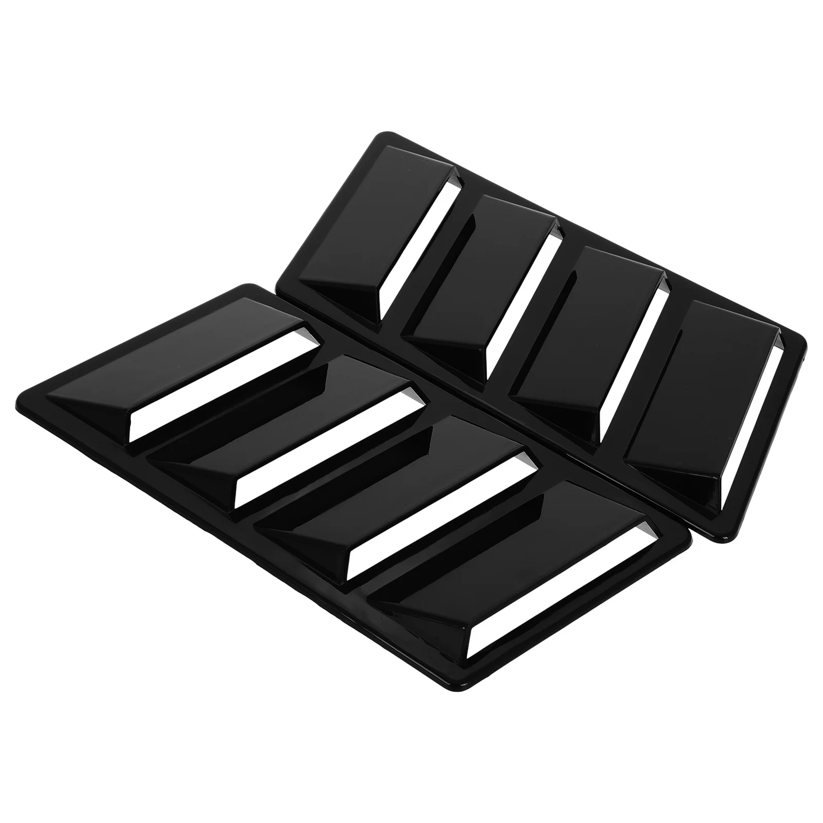 

2Pcs Realistic Shark Gill Decoration Universal Car Hood Vent Trim Cover ABS Durable Easy Install Exterior Parts