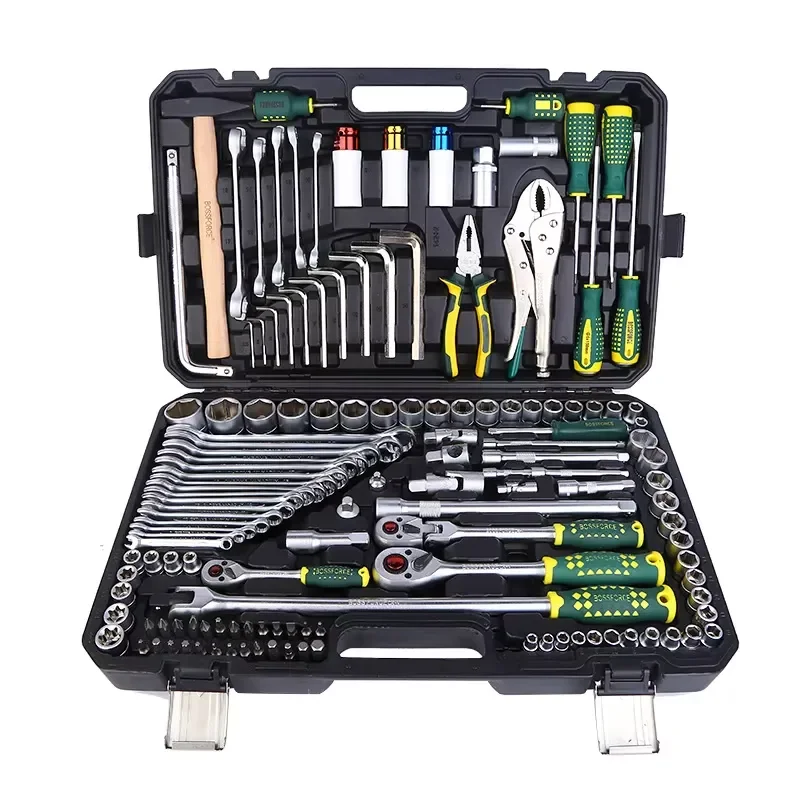 144-piece Tool Comprehensive Auto Repair Tool Set Hardware Tool Set 24-tooth Ratchet Wrench Auto Repair