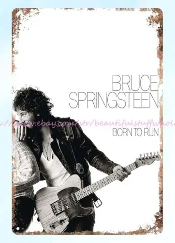 garage interior ideas Bruce Springsteen Born to Run metal tin sign