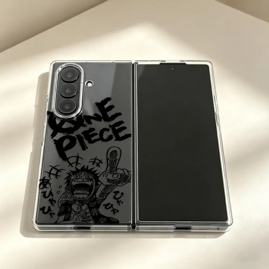 Transparent Soft Phone Cover Case for Samsung Galaxy ZFold7 Z Fold 7 6 5 4 3 ZFold3 ZFold6 ZFold5 ZFold4 O-One P-iece Anime