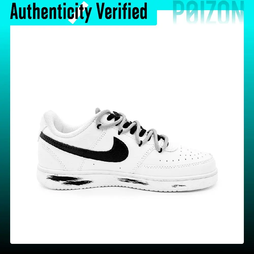 Nike Court Vision 1 Skate Shoes Unisex Low-top Black/White DH2987-100（team-2494 ）