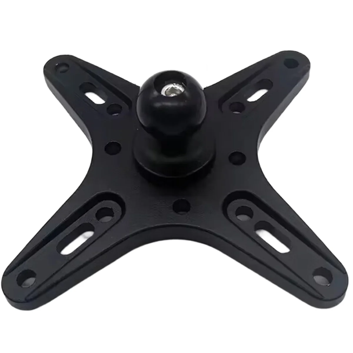 AA25 Portable Monitor Mounting Adapter Bracket Plate with 1inch Ball Head to 100x100mm 75x75mm, Wall Arm Mount Universal