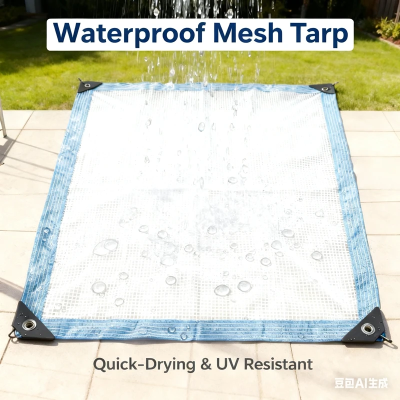 

PE Grid Tarpaulin Garden Plant Shed Keep Warm Rainproof Cloth Balcony Windows Raincover Waterproof Awning Pool Canopy