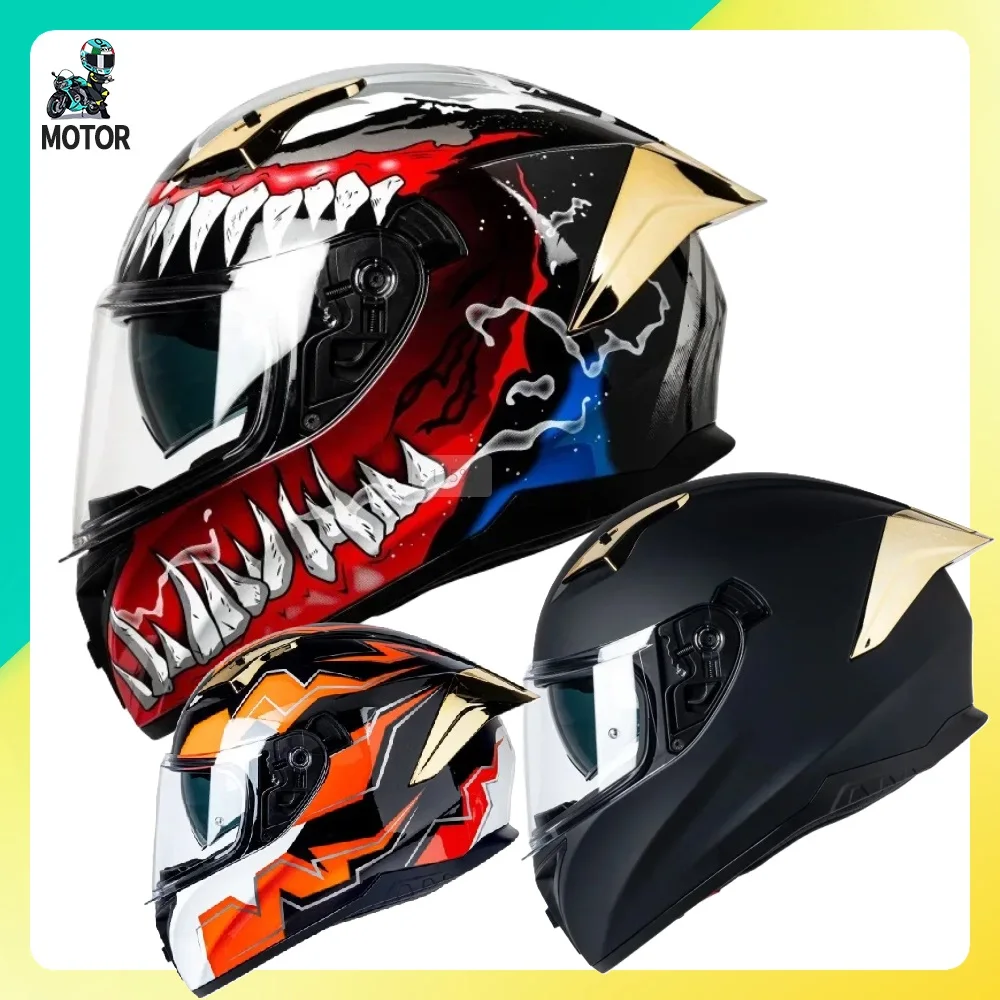 Casco moto Venom Full Face uomo accessori per Scooter Bluetooth di alta qualità quattro stagioni caschi Casco da bicicletta universali