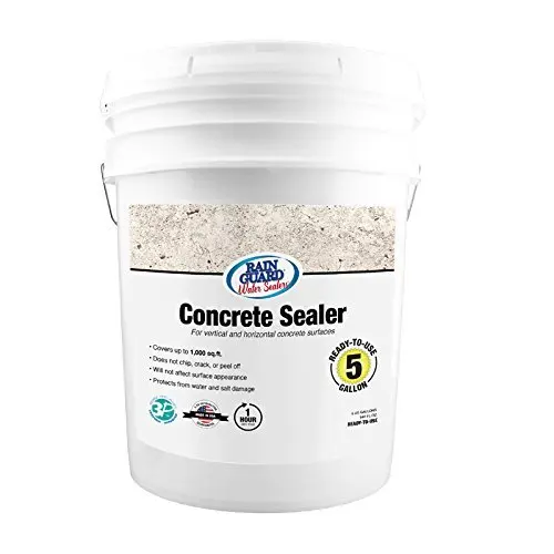 SP-4005 Concrete Sealer 5 Gallon - Clear Natural Finish - Deep Penetrating Water Repellent Protection for All Concrete Surfaces