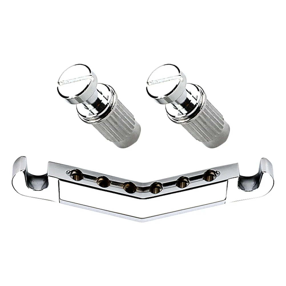 

Metal Guitar Bridge Saddle Electric Replacement Part Durable Stable Sound Vshaped Design Enhanced Resonance Compatible With