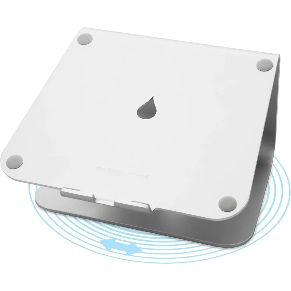 

Поворотная подставка для ноутбука, серебристый регулируемый эргономичный настольный держатель для MacBook и Windows