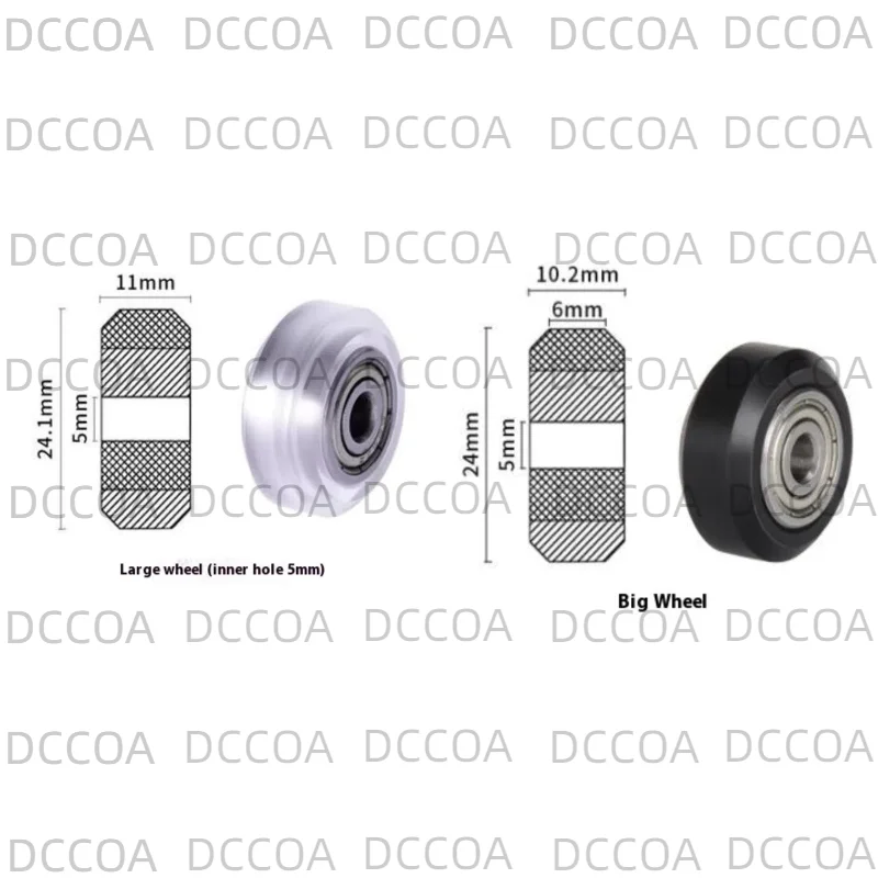 

1Pcs CNC POM MR105ZZ Aluminum Wheel With Bearing Idler V-Slot Profile Perlin Pulley For 3D Printer Ender3 V2