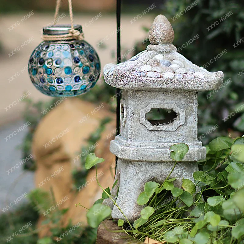 Outdoor Chinese Courtyard Decoration GD Stone Lamp Garden Villa Balcony Creative Archaistic Zen Landscape Furnishing Articles