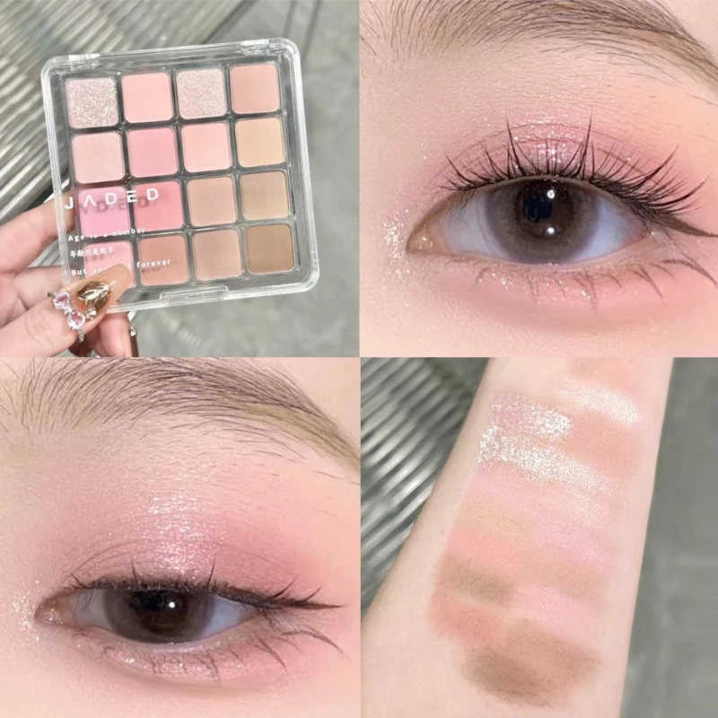 추천 한국 봄 시즌 16색 아이섀도우 팔레트 핑크 브라운 허니듀 멜론 펄 매트 블러셔