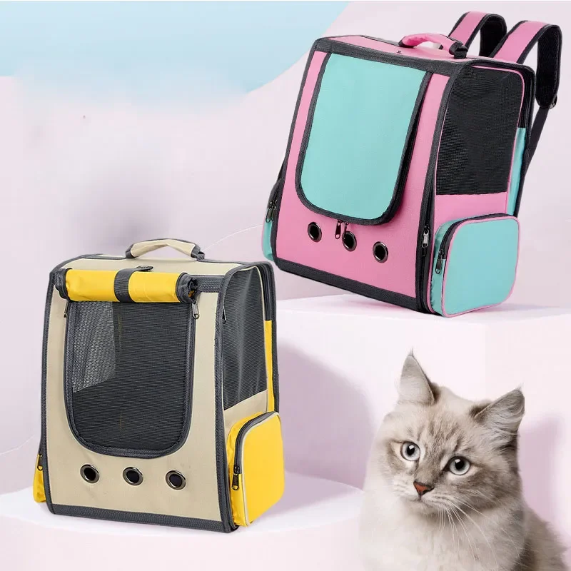 Pet Backpack for Cat Window Transport Carrying Bag Breathable Travel Bag Dog Backpack Astronaut Space Capsule Cat Accessories