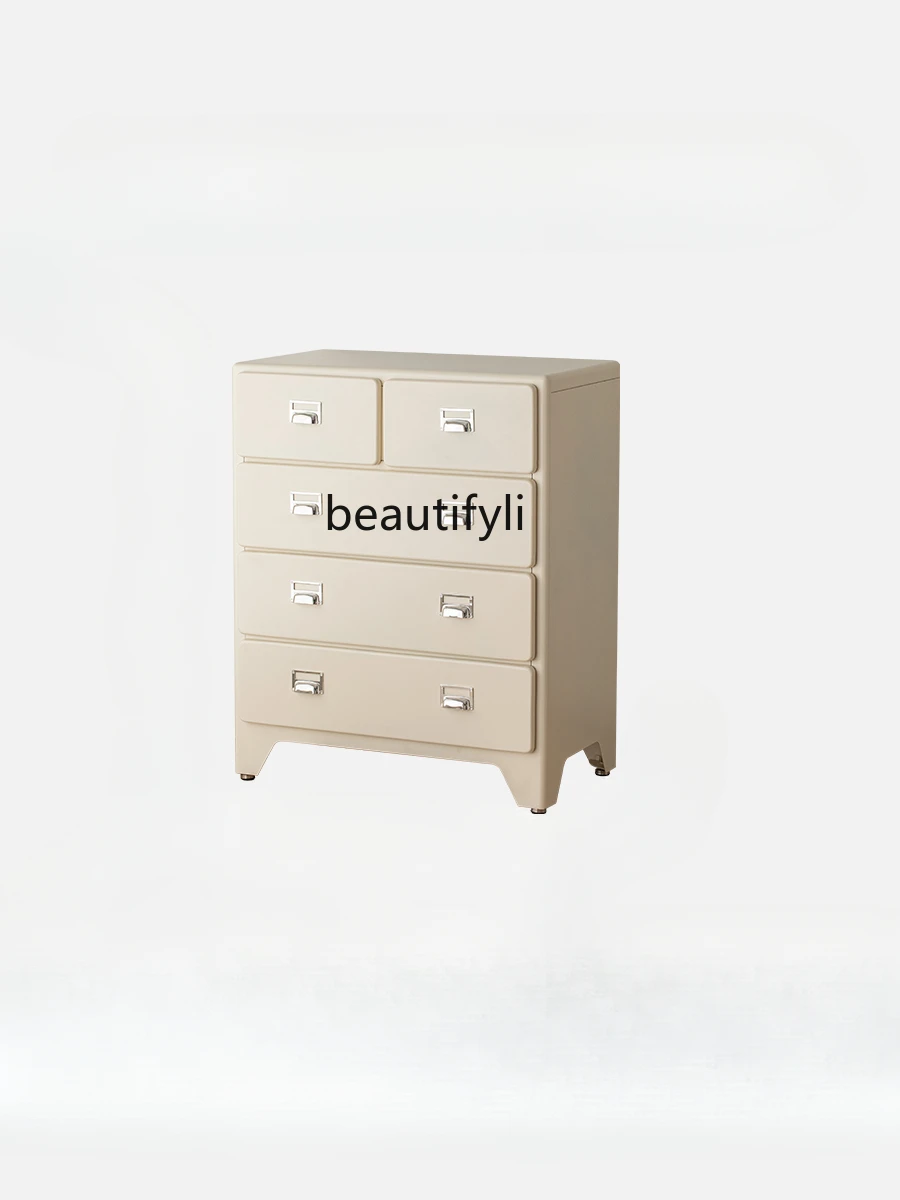 

Japanese-Style Retro Chest of Drawers Bedroom Drawer Storage Cabinet Multi-Functional Metal Ins Wall Locker drawer furniture