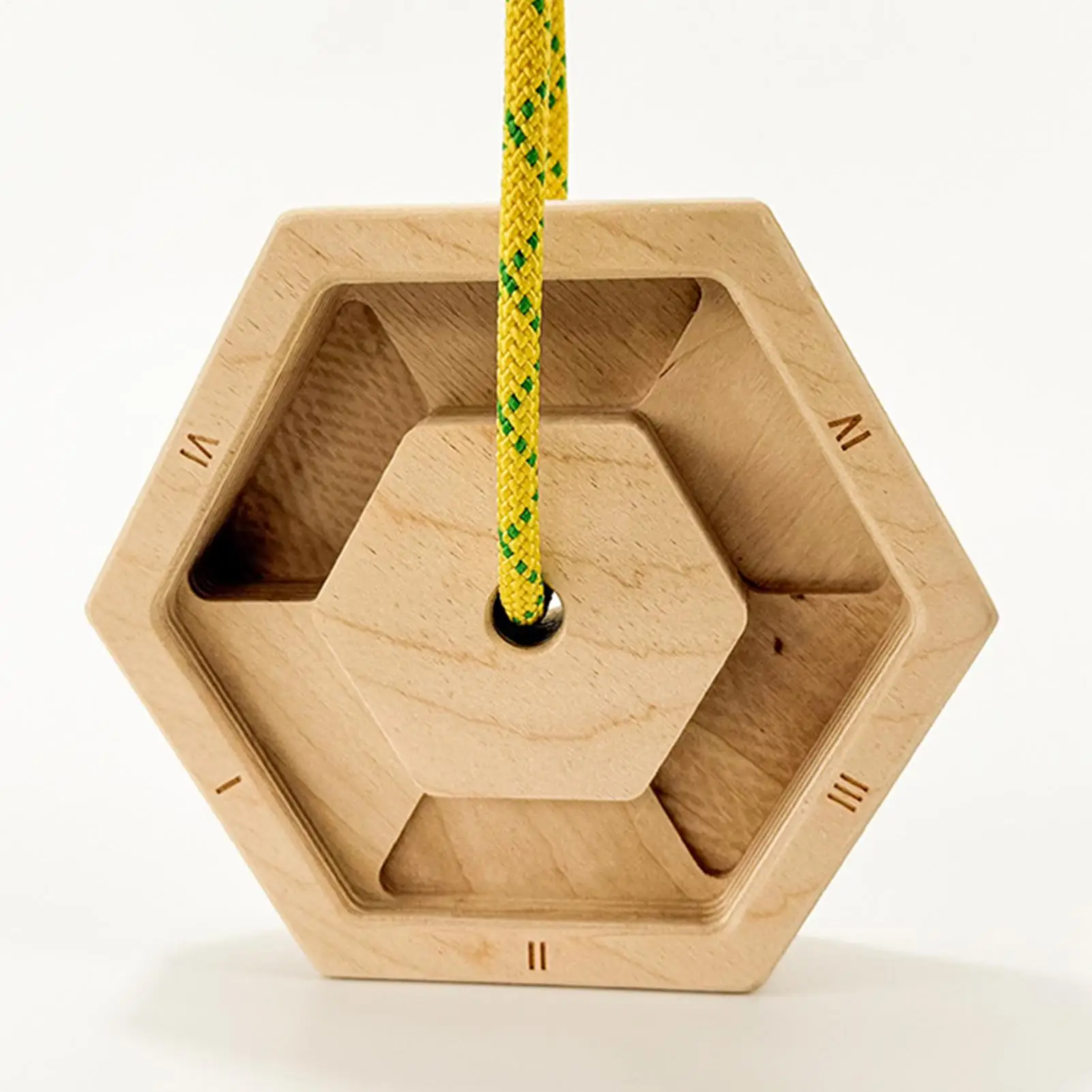 زوج واحد من أدوات تمرين الأصابع الخشبية السداسية، مدرب قوة قبضة محمول للتدريب على التسلق، منشئ الساعد للتمرين في صالة الألعاب الرياضية المنزلية