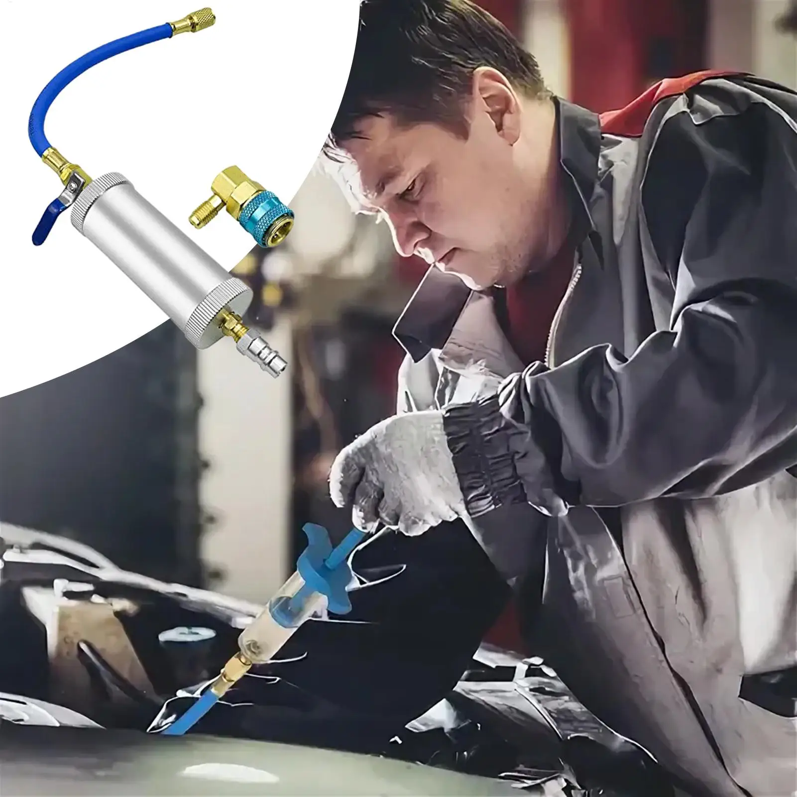 

R12R134a AC Dye Injector Ac Coolant Filling Tube Injector Leak Detection Tools For Home Users Professionals Business Users HVAC