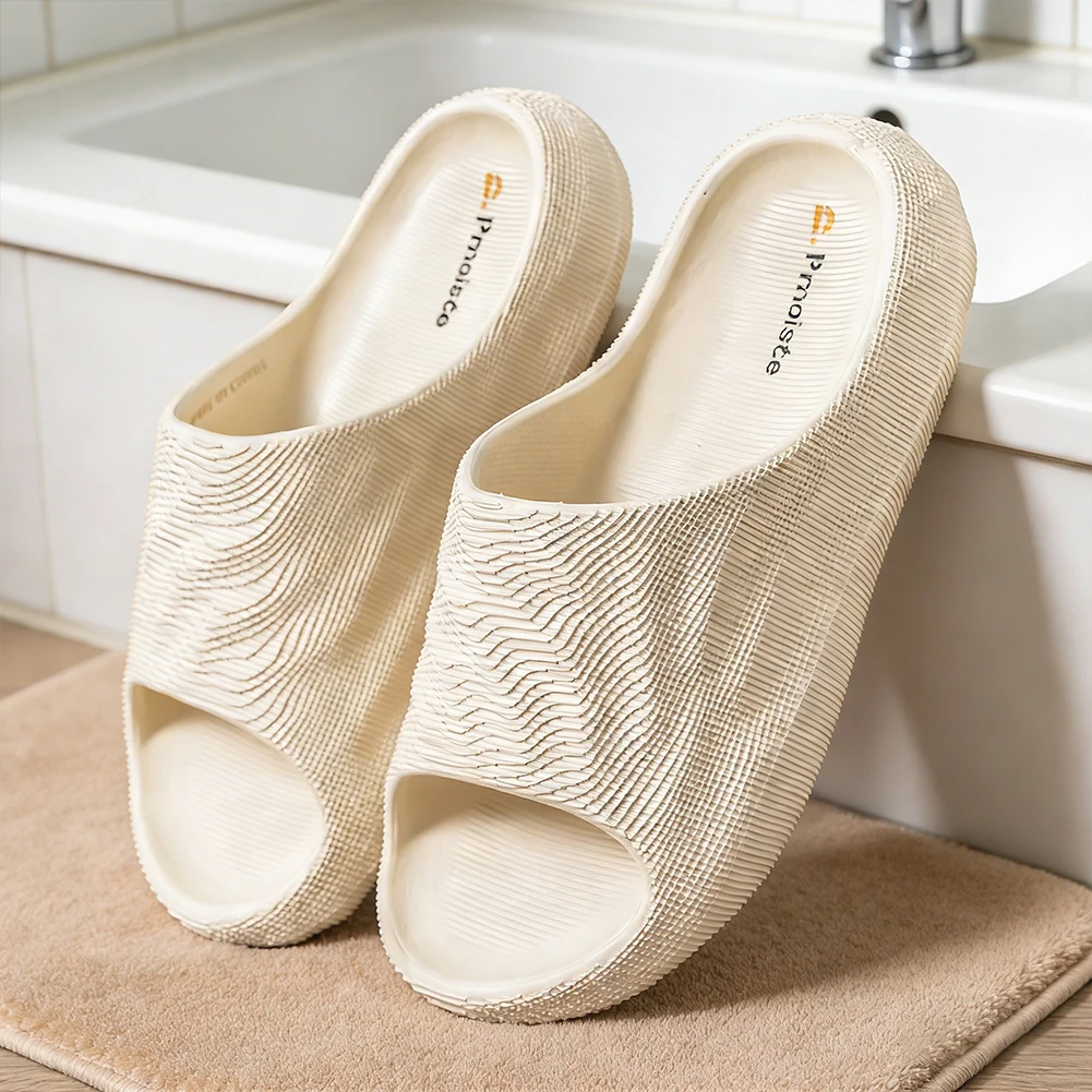 

Летние женские шлепанцы из ЭВА на платформе, мягкие, с текстурой пиксель, повседневные, нескользящие, для дома и улицы