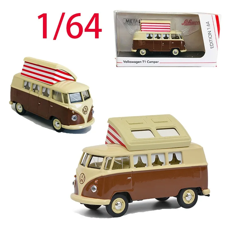 

Schuco литой под давлением масштаб 1/64 Volkswagen модель автомобиля из сплава Volkswagen T1 Camper Van Play транспортные средства игрушки для мальчиков оригинальная коробка