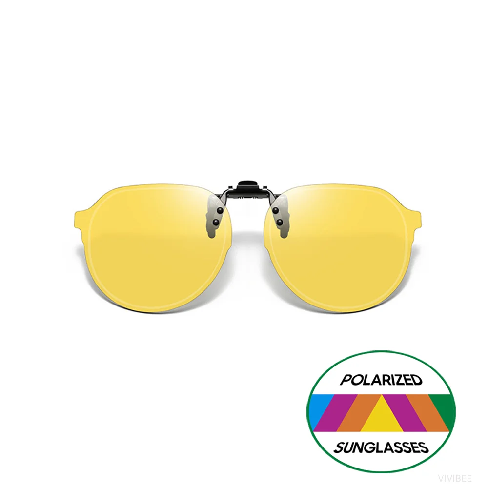 VIVIBEE Große polarisierte hochklappbare Sonnenbrille zum Aufstecken, Pilot UV400, blendfrei, Nachtsicht, Fahrbrille, Angelzubehör – Detail 14