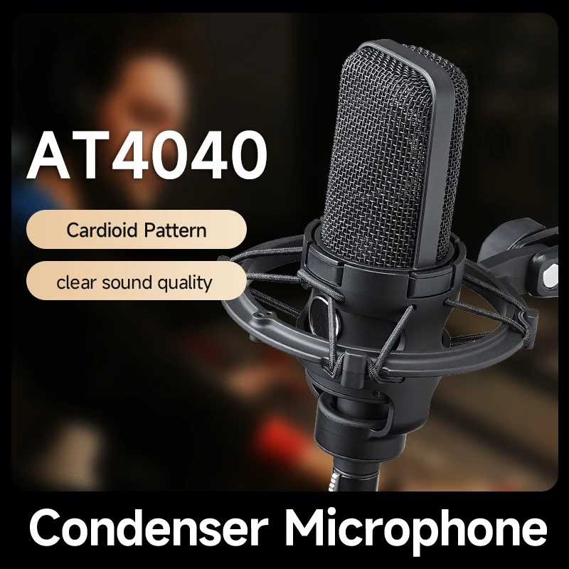 

At4040 XLR Condenser Microphone, Professional Cardioid Studio Mic for Recording, Podcasting, Voice Over, Streaming, Home Studio