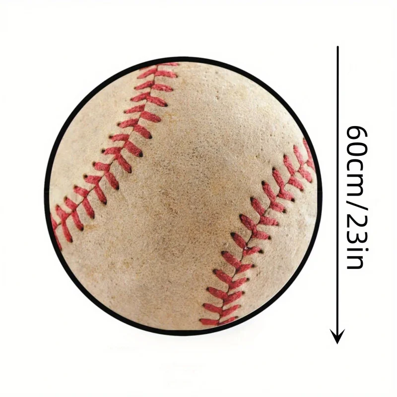 VIKAMA Baseball-Themed Rug: Non-Slip, Noise-Reducing Living Room Sofa Mat and Bedroom Bedside Rug for Home Decor