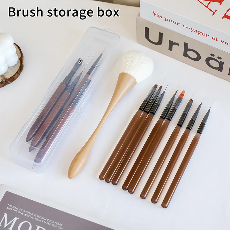 1 pçs ferramenta da arte do prego caixa de armazenamento vazio pinças clippers canetas polimento prego buffer arquivos recipiente plástico