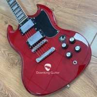 6-string Red SG electric guitar with rosewood neck and high-quality construction free shipping