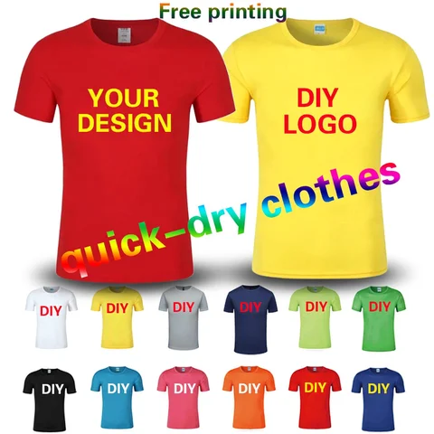 Quick drying work clothes custom T-shirt advertising shirt group build party advertising company printed LOGO