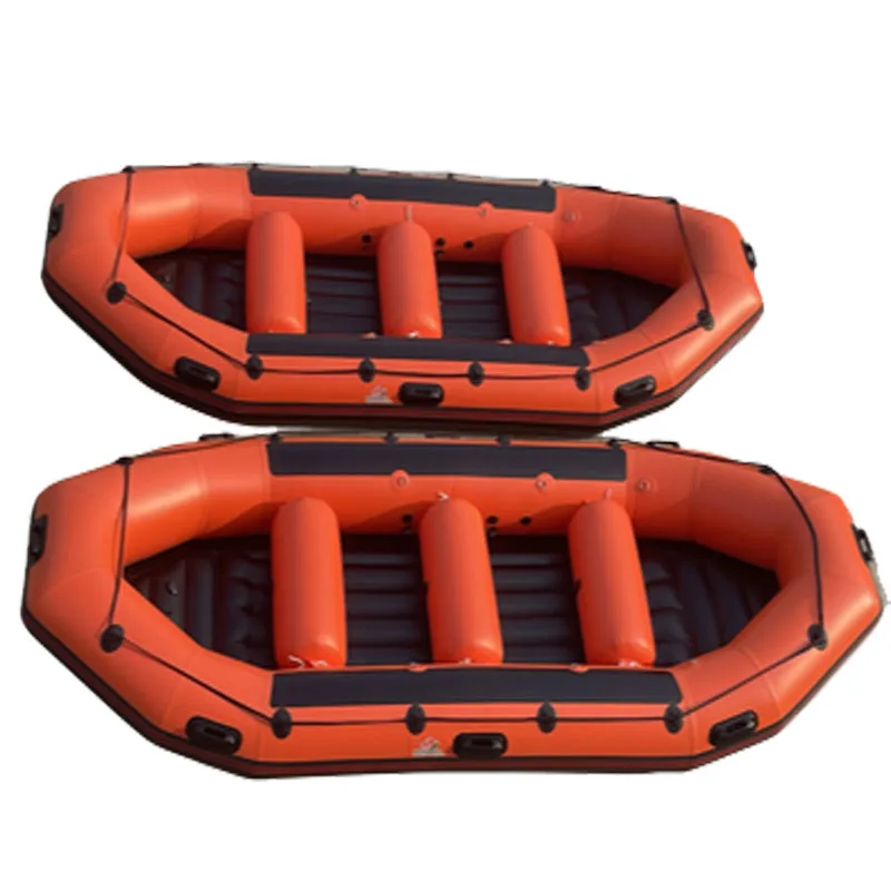 Hot Goedkope Water Sport Roeien Vlot Opblaasbare Kano Kajak Vissersboot Custom Mariner Boot Set Voor 3-9 Persoon