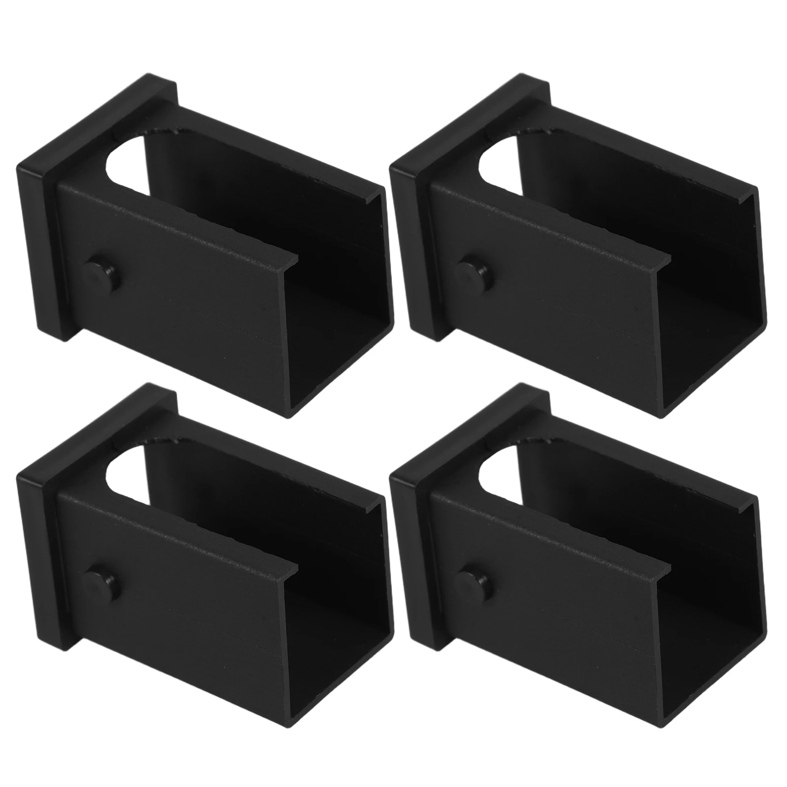 

4pcs Fitness Equipment Square End Cap Black Plastic Plug Hollow Design Adjustable Tubing Post Cap Chair Glide Insert Durable