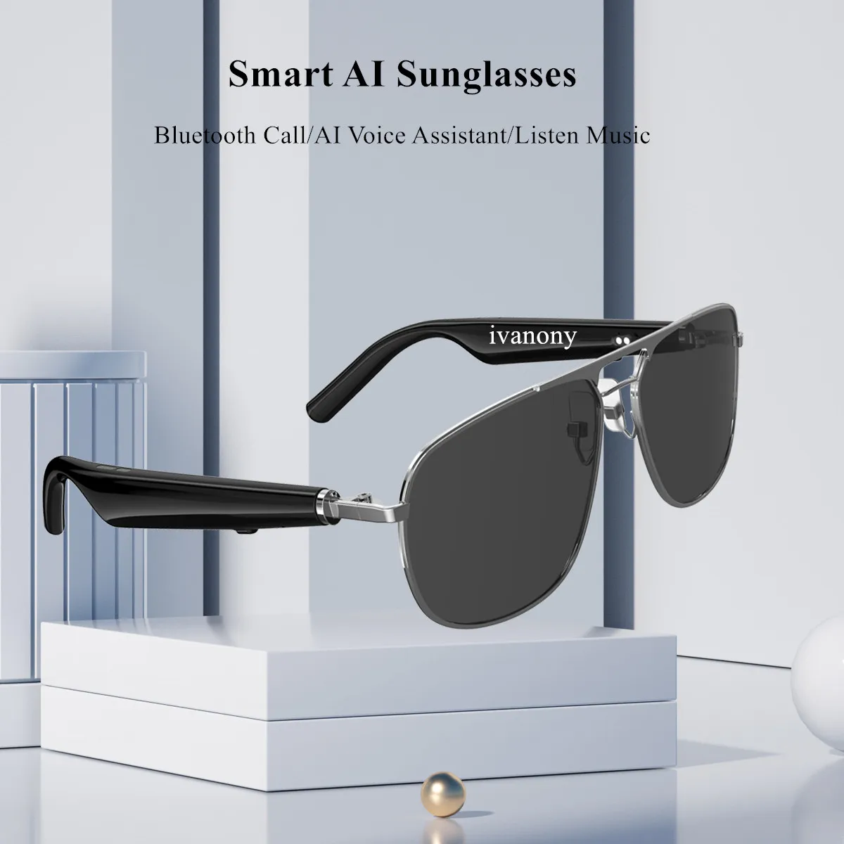 

Умные очки с искусственным интеллектом, двойная рамка, переход на язык, прием вызовов, голосовой помощник, прослушивание музыки, удаленная камера, солнцезащитные очки с шумоподавлением